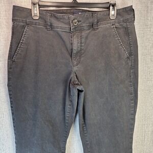American Eagle Kick Boot Chinos Women 14 Regular Black Stretch Casual School
